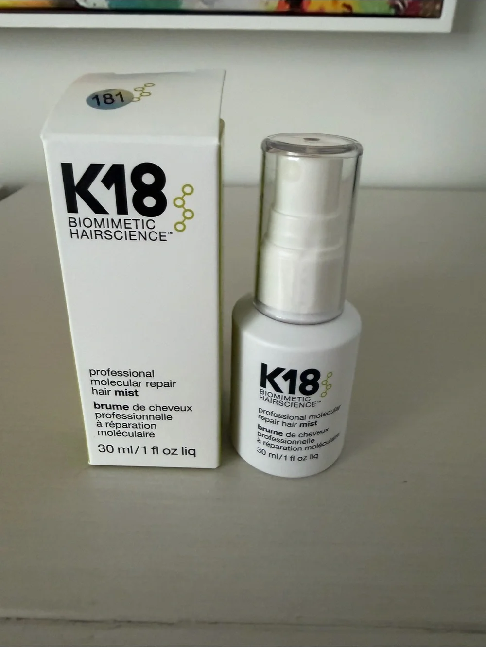 K18 Professional Molecular Repair Hair Mist — brand new in box 30ml